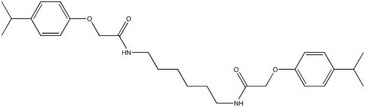 2-(4-isopropylphenoxy)-N-(6-{[2-(4-isopropylphenoxy)acetyl]amino}hexyl)acetamide Struktur