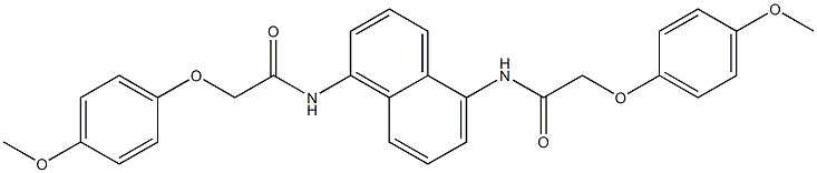 2-(4-methoxyphenoxy)-N-(5-{[2-(4-methoxyphenoxy)acetyl]amino}-1-naphthyl)acetamide Struktur