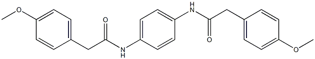 2-(4-methoxyphenyl)-N-(4-{[2-(4-methoxyphenyl)acetyl]amino}phenyl)acetamide Struktur