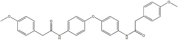 2-(4-methoxyphenyl)-N-[4-(4-{[2-(4-methoxyphenyl)acetyl]amino}phenoxy)phenyl]acetamide Struktur