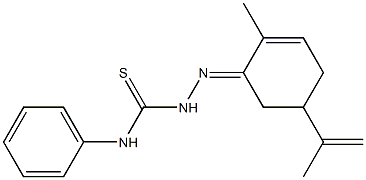 2-(5-isopropenyl-2-methyl-2-cyclohexen-1-ylidene)-N-phenyl-1-hydrazinecarbothioamide Struktur