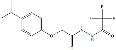 2,2,2-trifluoro-N'-[2-(4-isopropylphenoxy)acetyl]acetohydrazide Struktur