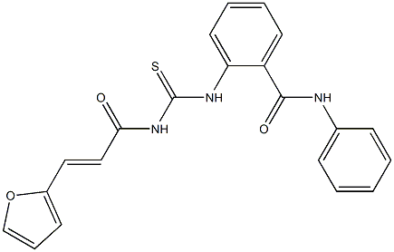 2-[({[(E)-3-(2-furyl)-2-propenoyl]amino}carbothioyl)amino]-N-phenylbenzamide Struktur