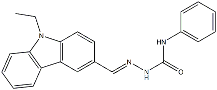 2-[(E)-(9-ethyl-9H-carbazol-3-yl)methylidene]-N-phenyl-1-hydrazinecarboxamide Struktur