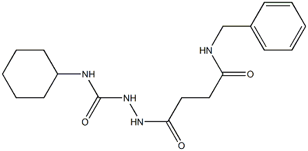 2-[4-(benzylamino)-4-oxobutanoyl]-N-cyclohexyl-1-hydrazinecarboxamide Struktur