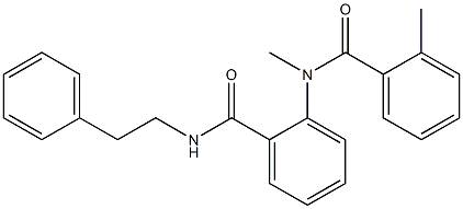 2-[methyl(2-methylbenzoyl)amino]-N-phenethylbenzamide Struktur