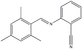 2-{[(E)-mesitylmethylidene]amino}benzonitrile Struktur