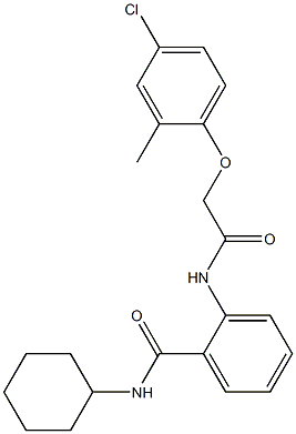 2-{[2-(4-chloro-2-methylphenoxy)acetyl]amino}-N-cyclohexylbenzamide Struktur