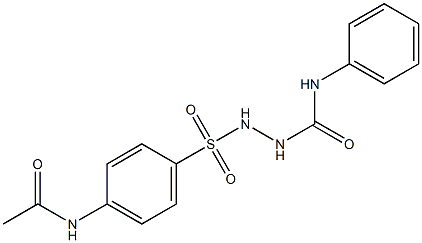 2-{[4-(acetylamino)phenyl]sulfonyl}-N-phenyl-1-hydrazinecarboxamide Struktur