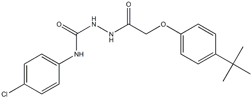 2-{2-[4-(tert-butyl)phenoxy]acetyl}-N-(4-chlorophenyl)-1-hydrazinecarboxamide Struktur