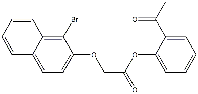 2-acetylphenyl 2-[(1-bromo-2-naphthyl)oxy]acetate Struktur