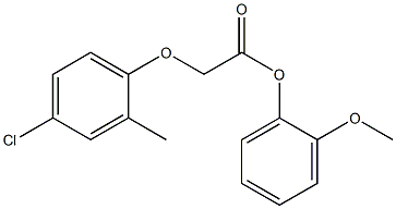 2-methoxyphenyl 2-(4-chloro-2-methylphenoxy)acetate Struktur