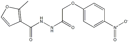 2-methyl-N'-[2-(4-nitrophenoxy)acetyl]-3-furohydrazide Struktur