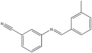 3-{[(E)-(3-methylphenyl)methylidene]amino}benzonitrile Struktur