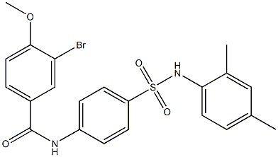 3-bromo-N-{4-[(2,4-dimethylanilino)sulfonyl]phenyl}-4-methoxybenzamide Struktur