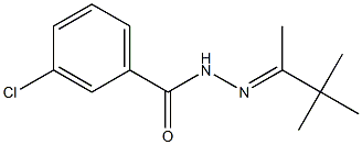 3-chloro-N'-[(E)-1,2,2-trimethylpropylidene]benzohydrazide Struktur