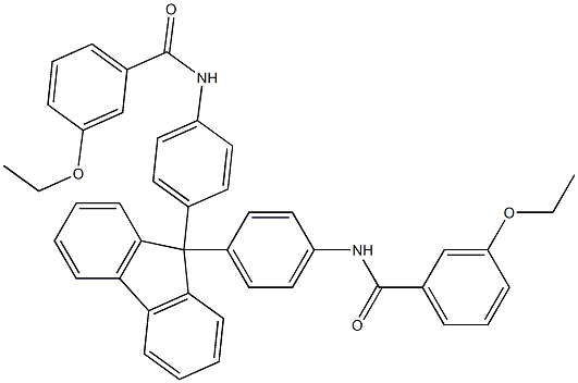 3-ethoxy-N-[4-(9-{4-[(3-ethoxybenzoyl)amino]phenyl}-9H-fluoren-9-yl)phenyl]benzamide Struktur