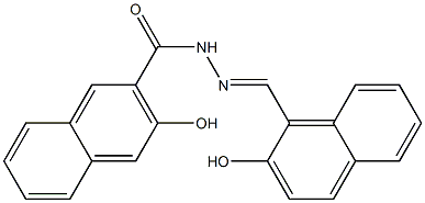 3-hydroxy-N'-[(E)-(2-hydroxy-1-naphthyl)methylidene]-2-naphthohydrazide Struktur