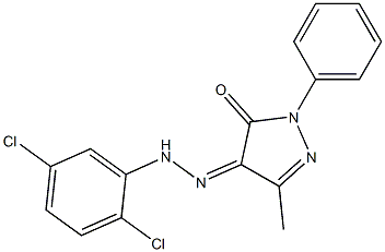 3-methyl-1-phenyl-1H-pyrazole-4,5-dione 4-[N-(2,5-dichlorophenyl)hydrazone] Struktur