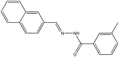 3-methyl-N'-[(E)-2-naphthylmethylidene]benzohydrazide Struktur