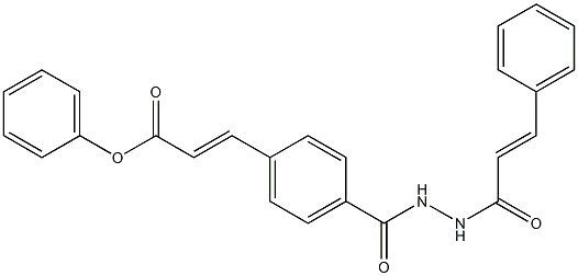 4-({2-[(E)-3-phenyl-2-propenoyl]hydrazino}carbonyl)phenyl (E)-3-phenyl-2-propenoate Struktur