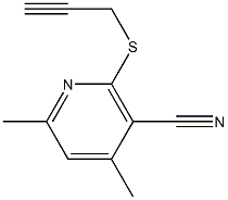 4,6-dimethyl-2-(2-propynylsulfanyl)nicotinonitrile Struktur