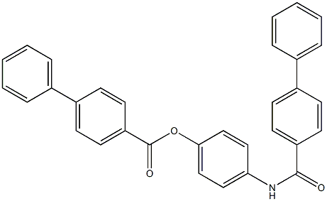 4-[([1,1'-biphenyl]-4-ylcarbonyl)amino]phenyl [1,1'-biphenyl]-4-carboxylate Struktur