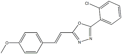 2-(2-chlorophenyl)-5-[(E)-2-(4-methoxyphenyl)ethenyl]-1,3,4-oxadiazole Struktur