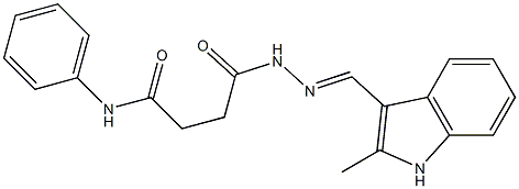 4-{2-[(E)-(2-methyl-1H-indol-3-yl)methylidene]hydrazino}-4-oxo-N-phenylbutanamide Struktur