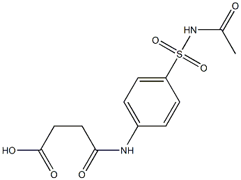 4-{4-[(acetylamino)sulfonyl]anilino}-4-oxobutanoic acid Struktur