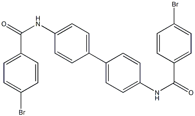 4-bromo-N-{4'-[(4-bromobenzoyl)amino][1,1'-biphenyl]-4-yl}benzamide Struktur