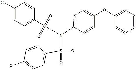 4-chloro-N-[(4-chlorophenyl)sulfonyl]-N-(4-phenoxyphenyl)benzenesulfonamide Struktur