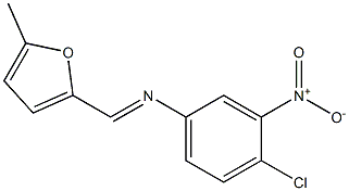 N-(4-chloro-3-nitrophenyl)-N-[(E)-(5-methyl-2-furyl)methylidene]amine Struktur