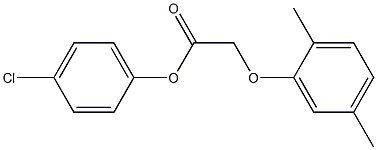 4-chlorophenyl 2-(2,5-dimethylphenoxy)acetate Struktur