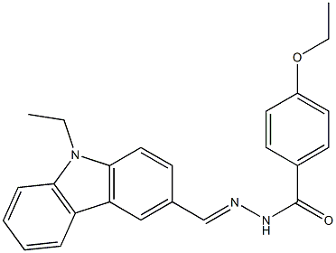 4-ethoxy-N'-[(E)-(9-ethyl-9H-carbazol-3-yl)methylidene]benzohydrazide Struktur