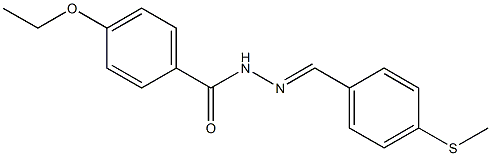 4-ethoxy-N'-{(E)-[4-(methylsulfanyl)phenyl]methylidene}benzohydrazide Struktur