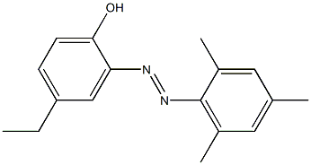 4-ethyl-2-[(E)-2-mesityldiazenyl]phenol Struktur