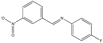 N-(4-fluorophenyl)-N-[(E)-(3-nitrophenyl)methylidene]amine Struktur