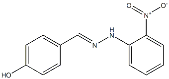 4-hydroxybenzaldehyde N-(2-nitrophenyl)hydrazone Struktur