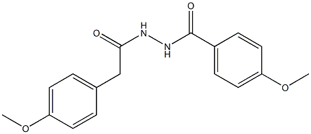 4-methoxy-N'-[2-(4-methoxyphenyl)acetyl]benzohydrazide Struktur