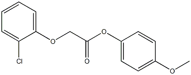 4-methoxyphenyl 2-(2-chlorophenoxy)acetate Struktur