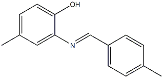 4-methyl-2-{[(E)-(4-methylphenyl)methylidene]amino}phenol Struktur