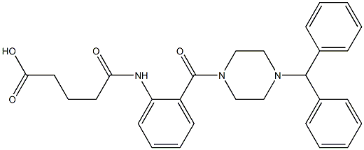 5-{2-[(4-benzhydryl-1-piperazinyl)carbonyl]anilino}-5-oxopentanoic acid Struktur