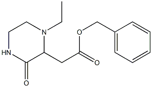 benzyl 2-(1-ethyl-3-oxo-2-piperazinyl)acetate Struktur