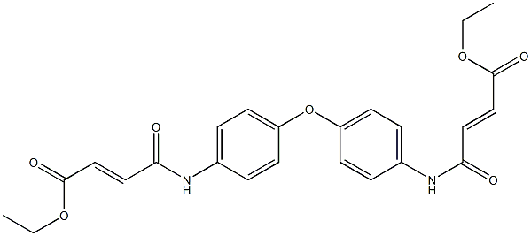 ethyl (E)-4-[4-(4-{[(E)-4-ethoxy-4-oxo-2-butenoyl]amino}phenoxy)anilino]-4-oxo-2-butenoate Struktur