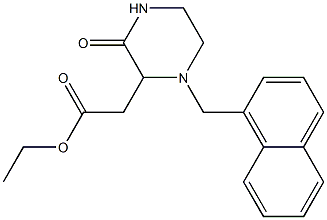 ethyl 2-[1-(1-naphthylmethyl)-3-oxo-2-piperazinyl]acetate Struktur