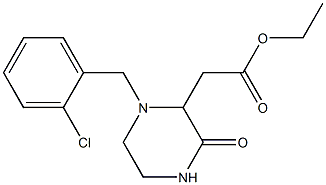 ethyl 2-[1-(2-chlorobenzyl)-3-oxo-2-piperazinyl]acetate Struktur