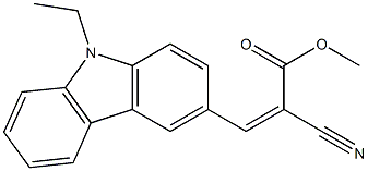 methyl (Z)-2-cyano-3-(9-ethyl-9H-carbazol-3-yl)-2-propenoate Struktur