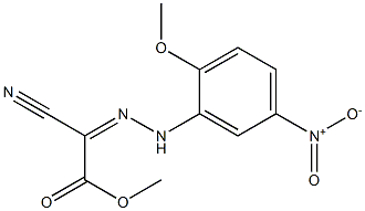 methyl 2-cyano-2-[(Z)-2-(2-methoxy-5-nitrophenyl)hydrazono]acetate Struktur