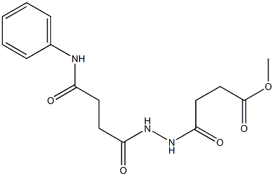 methyl 4-[2-(4-anilino-4-oxobutanoyl)hydrazino]-4-oxobutanoate Struktur